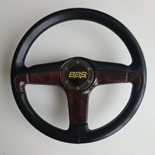 Load image into Gallery viewer, BBS "Briar Wood" Three Spoke Spoke Steering Wheel
