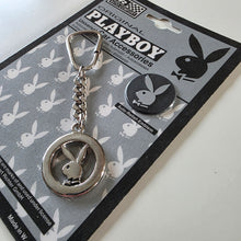 Load image into Gallery viewer, Vintage Play Boy Key Chain + Badge
