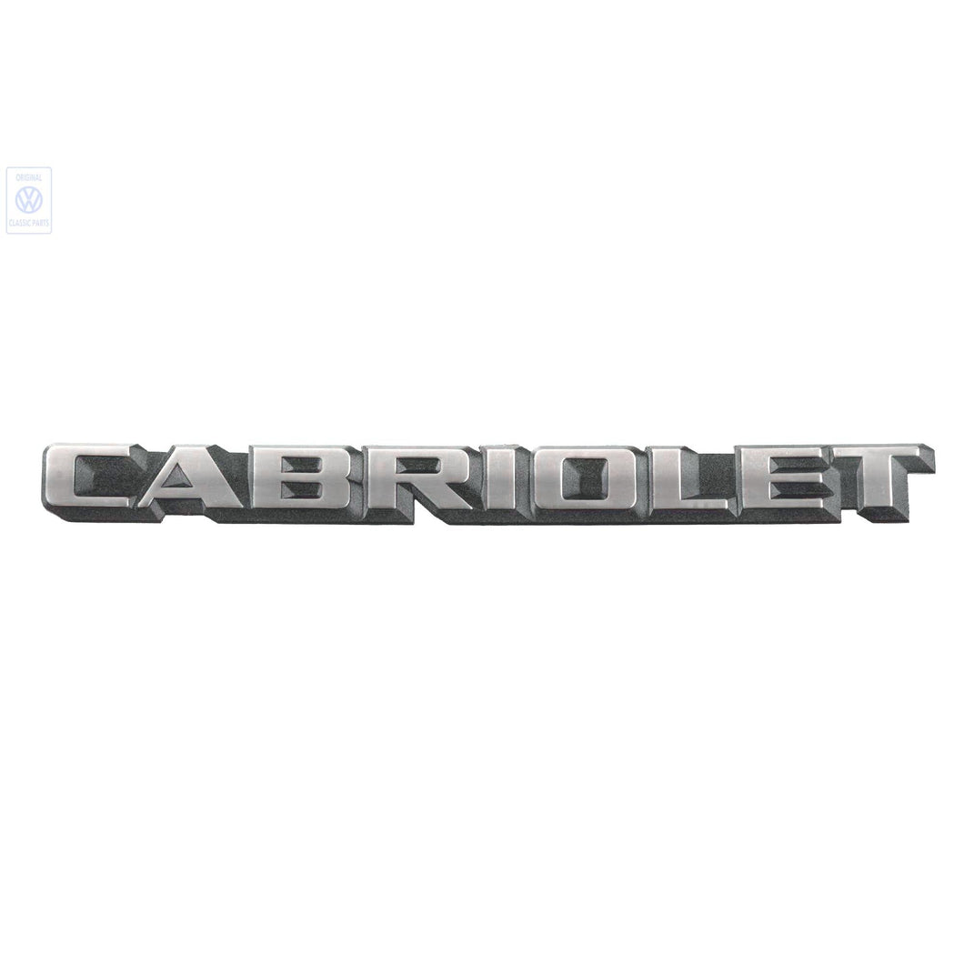 Cabriolet Rear Badge Golf Mk1 Cabrio