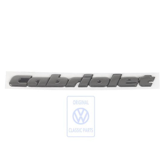 Cabriolet Rear Badge Golf Mk3 Cabrio