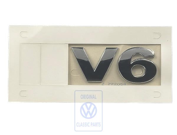 Chrome V6 Rear Badge Golf Mk5