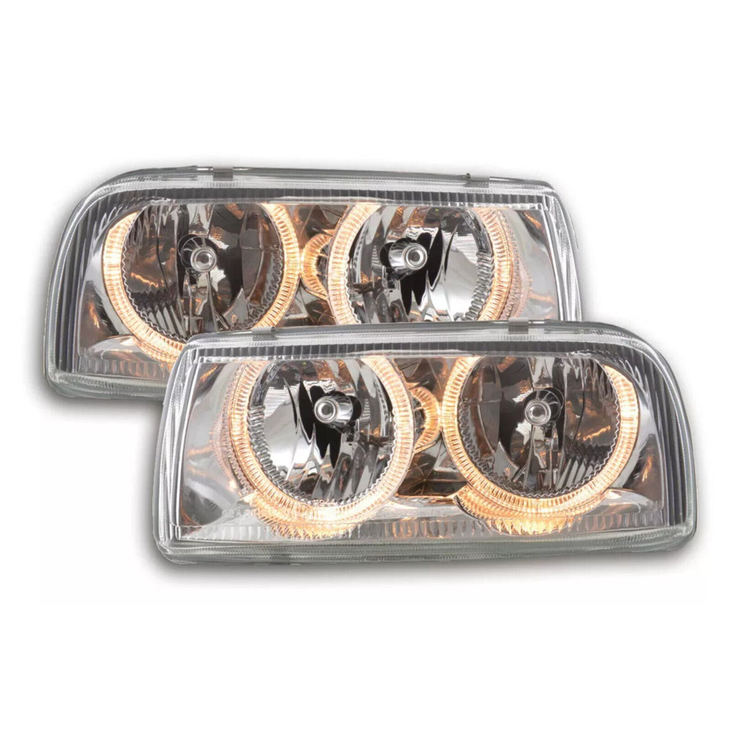 Clear Angel Eye Headlight Set Vento/Jetta Mk3