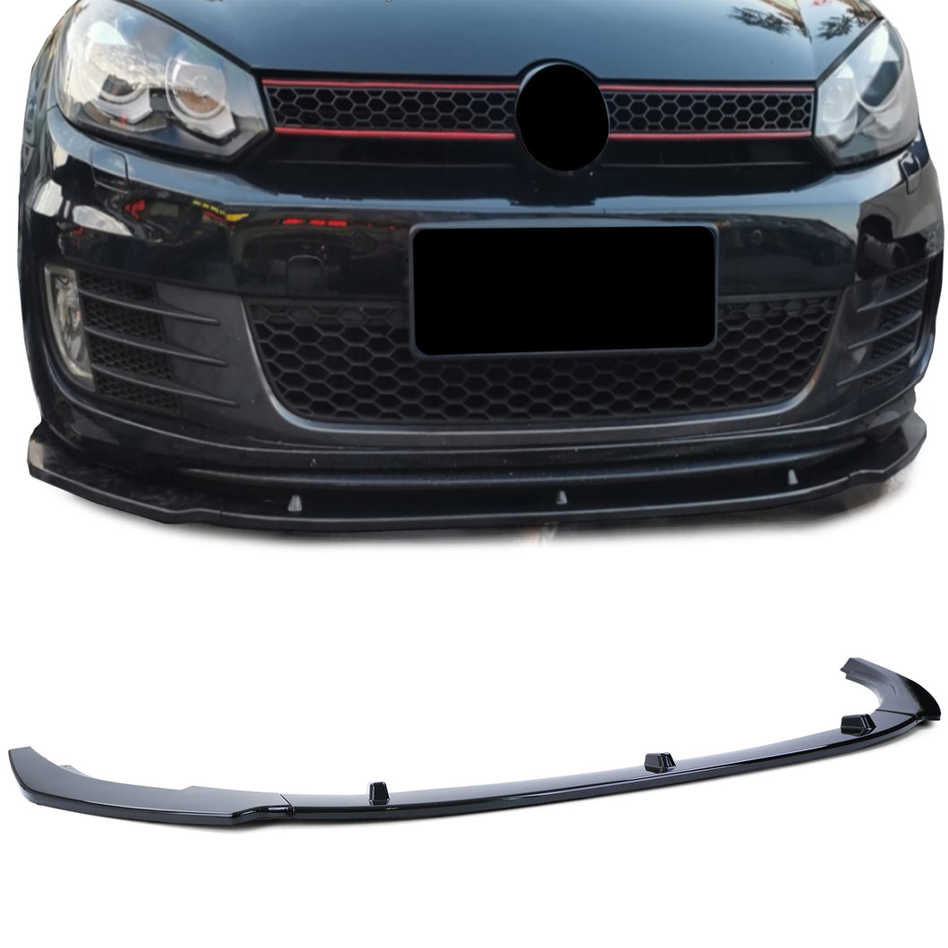 Front Lip Splitter Gloss Black Golf Mk6 GTI