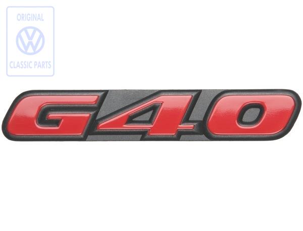 G40 Front Grill Badge Polo Mk2 86C 2F