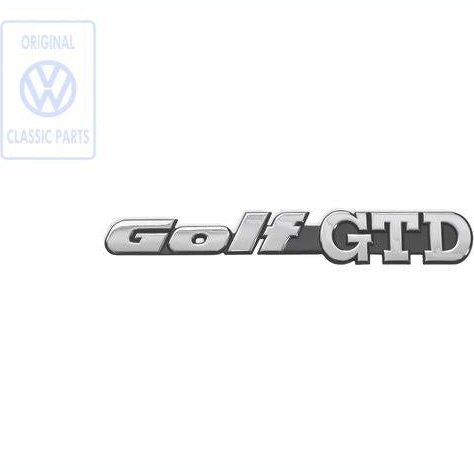 GTD Rear Badge Golf Mk3
