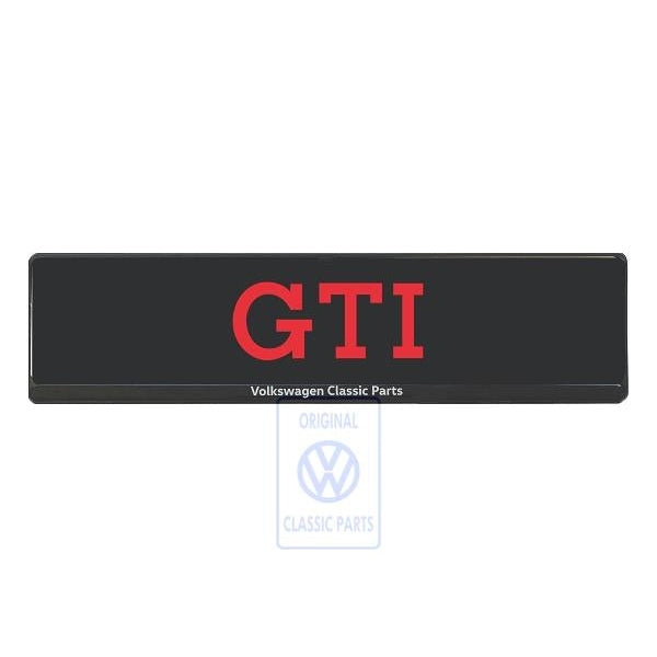 GTI Showroom Licence Plate