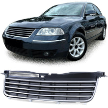 Load image into Gallery viewer, Gloss Black Chrome Stripe Badgeless Front Grill Passat B5.5
