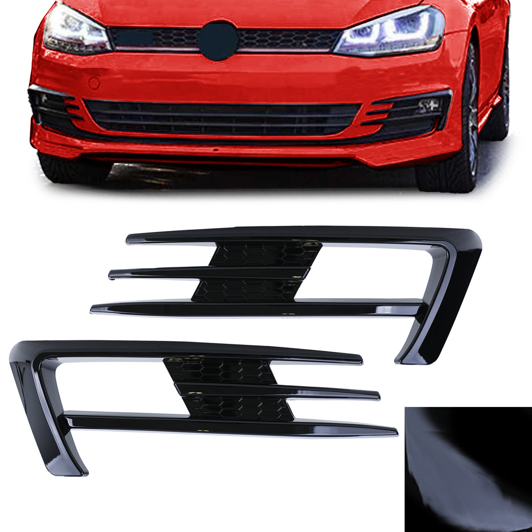 Gloss Black Fog Light Frame Set Golf Mk7 (Pre-Facelift)