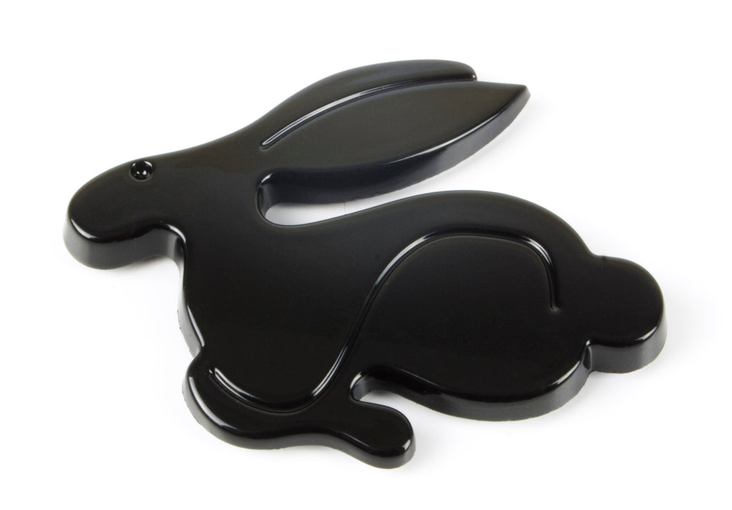 Gloss Black Rabbit Badge