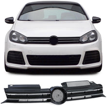 Load image into Gallery viewer, Gloss Black With Chrome Stripes Front Grill Golf Mk6

