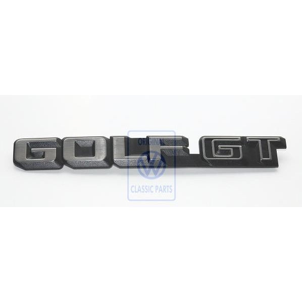 Golf GT Rear Badge Golf Mk2
