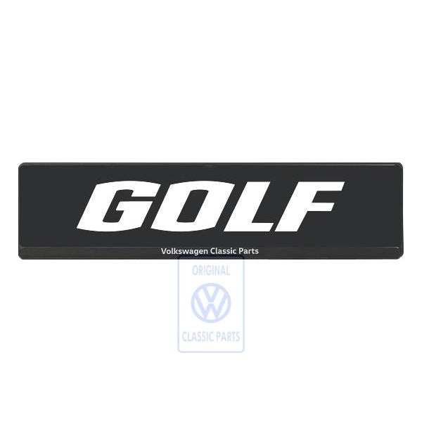 Golf Mk1 Showroom Licence Plate