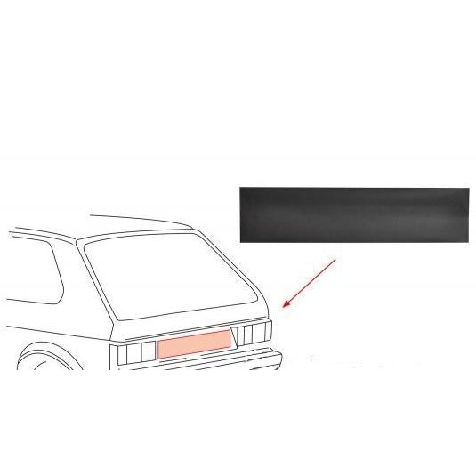 Number Plate Background Sticker Black Golf Mk1 (Small Taillights)