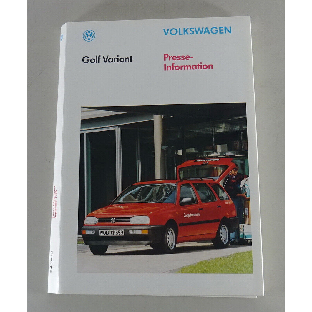 Golf Mk3 Variant/Wagon Press Information Map