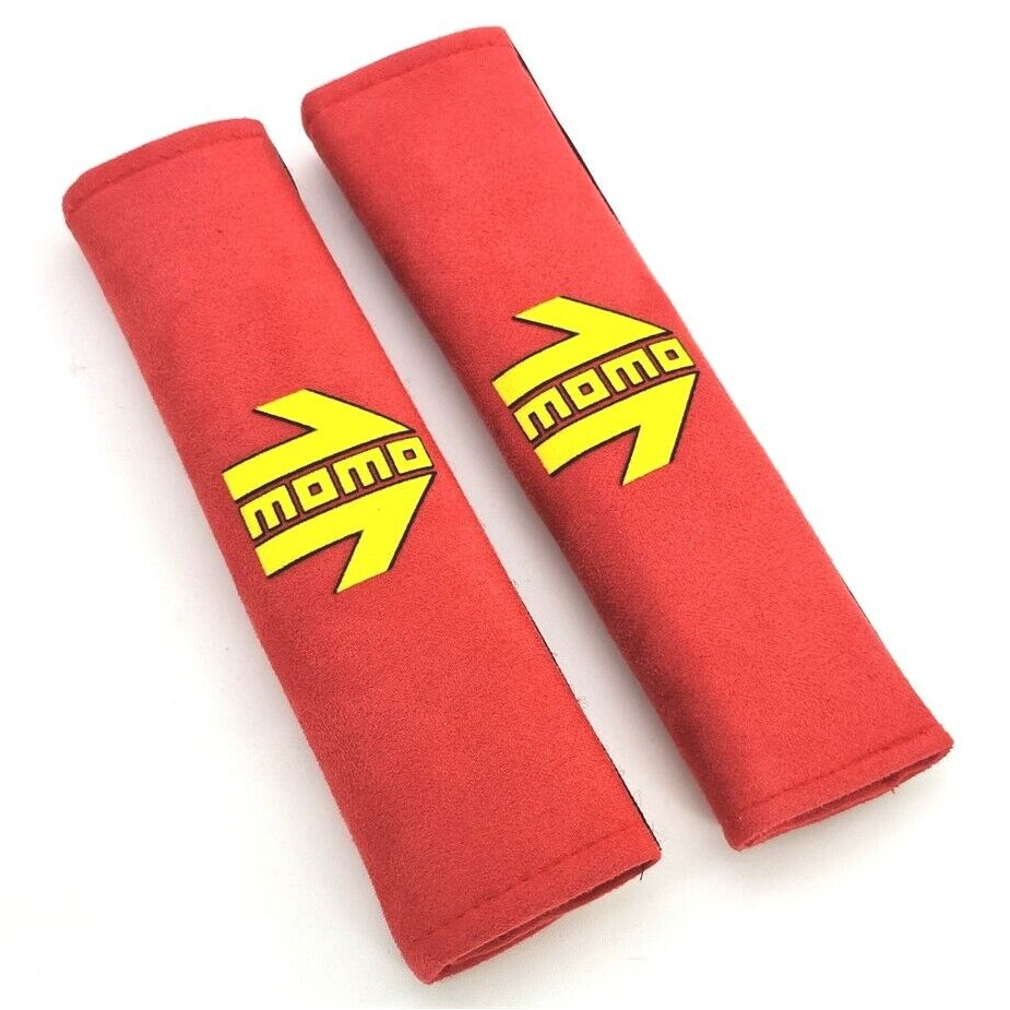 Momo Corse Red Seat Belt Pad Set