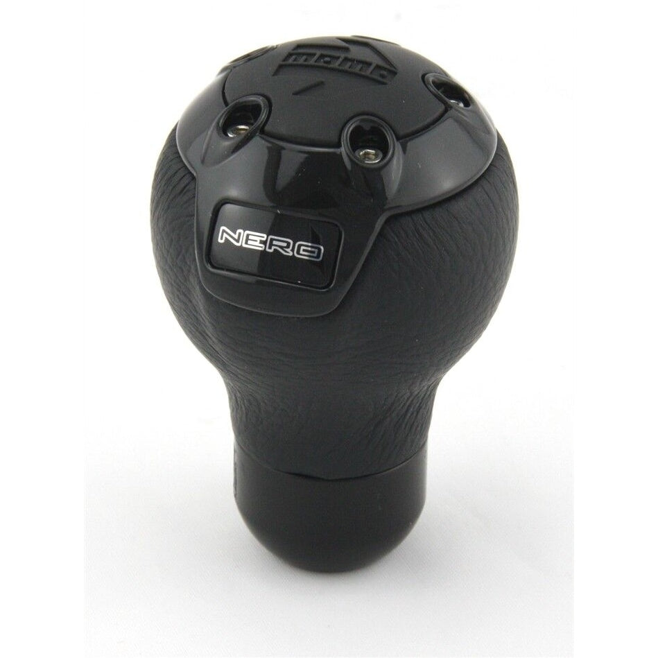 Momo Nero Black Leather Shift Knob