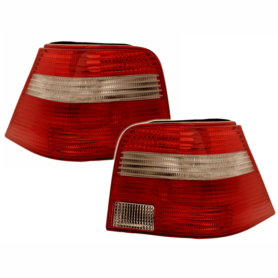 Ocean Style Euro Red/Clear Tail Light Set Golf Mk4