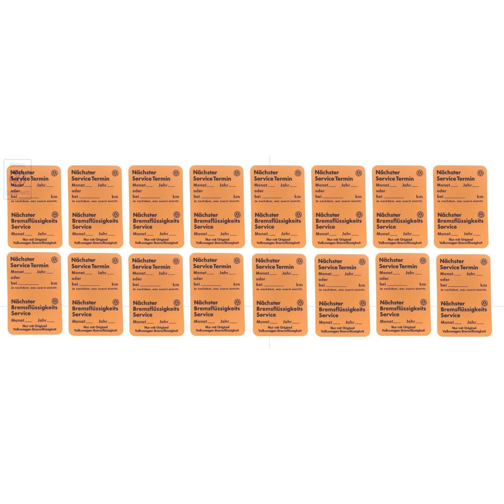 Original Volkswagen Service Sticker Set (16 pieces) – Best VW Parts