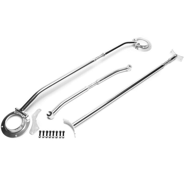 Polished Alu Strut Bar Set Golf/Jetta Mk3