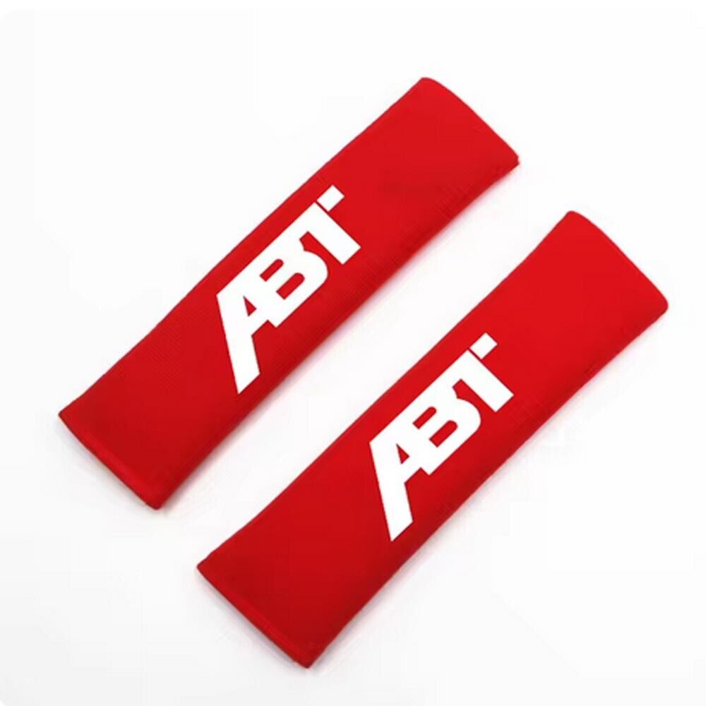 Red ABT Sportsline Seat Belt Pad Set