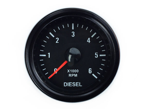 Retro Diesel Tacho 6000 RPM Gauge 52mm