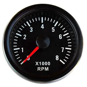 Retro Look Tacho 8000 RPM gauge 52mm