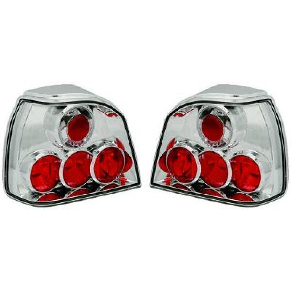 Retro Tuning Look Clear Tail Light Set Golf Mk3