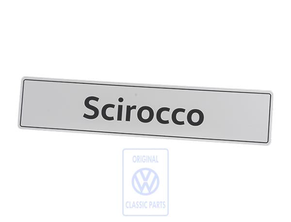 Scirocco Showroom Licence Plate
