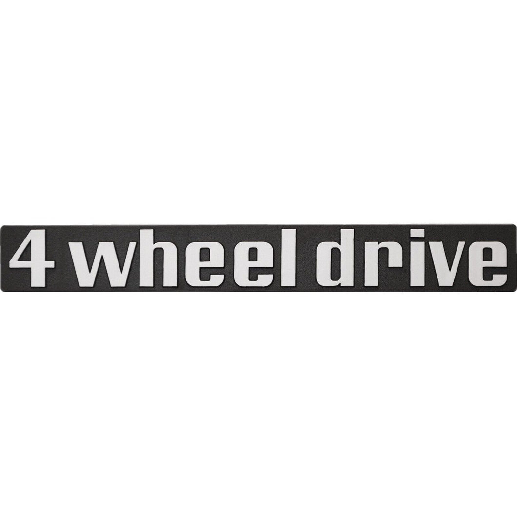 Silver Four Wheel Drive Badge