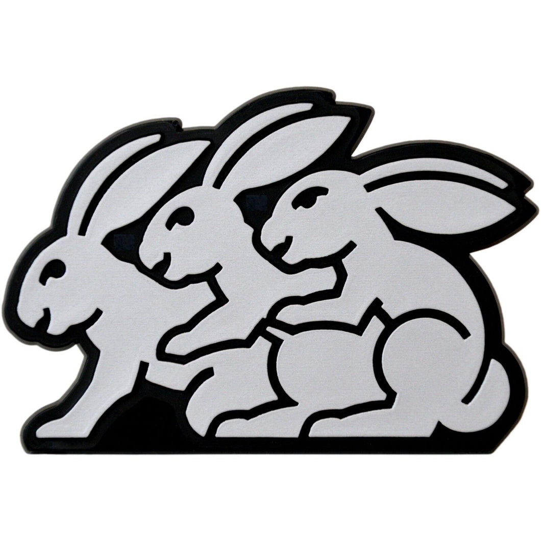 Silver Triple Rabbit Badge