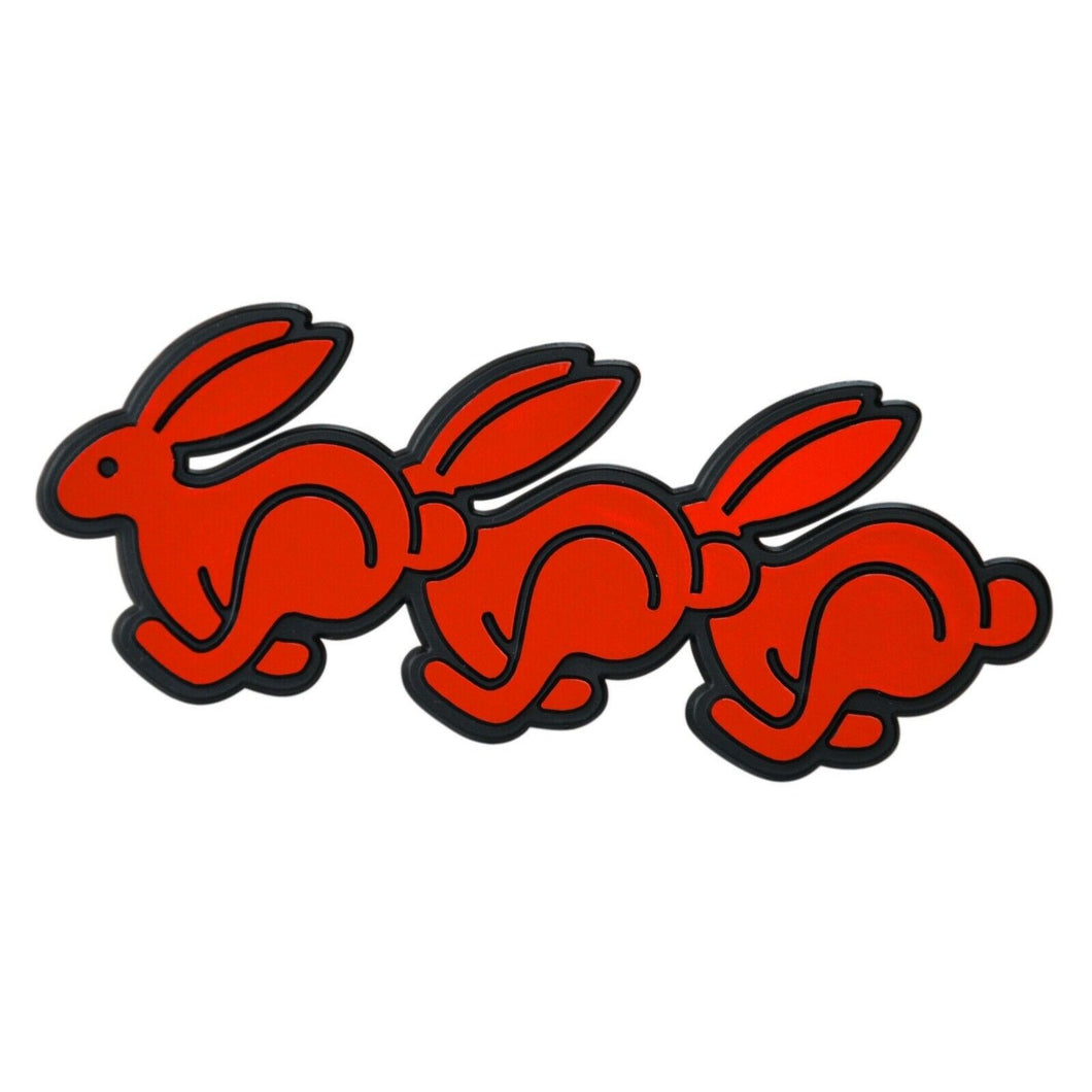 Red Triple Rabbit Badge