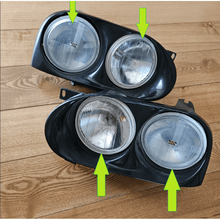 Load image into Gallery viewer, Front Light Set For Votex Headlight Frames Golf Mk3
