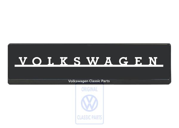 Volkswagen Showroom Licence Plate