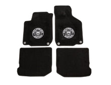 Load image into Gallery viewer, Black And White Wolfsburg Floor Mat Set Golf Mk4 (Before 2004 Models)
