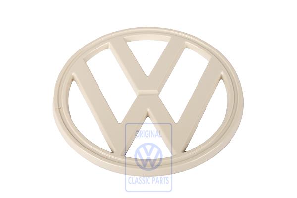 White Front Grill Badge VW Bus T2