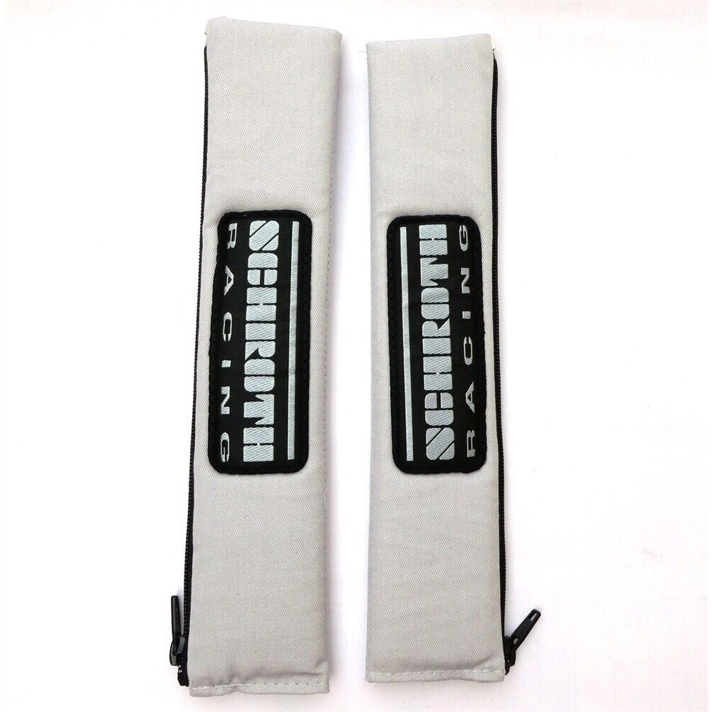 White SCHROTH Racing Seat Belt Pad Set