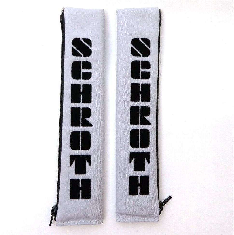 White SCHROTH Racing Seat Belt Pad Set