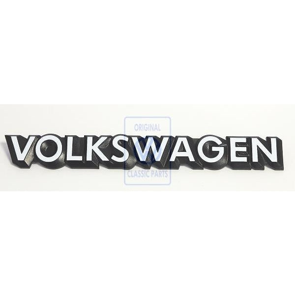 White Volkswagen Rear Badge Golf/Jetta Mk2