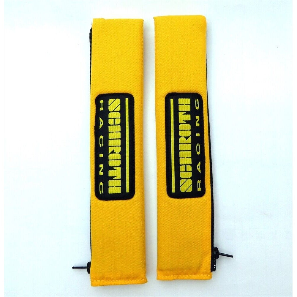 Yellow SCHROTH Racing Seat Belt Pad Set