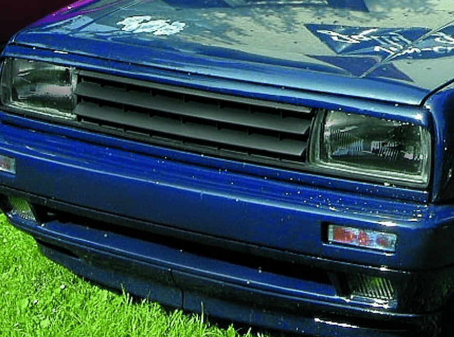 Badgeless Grill + Grill Spoiler Jetta Mk2