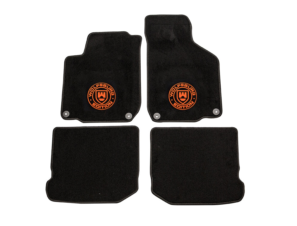 Orange Wolfsburg Floor Mat Set Golf Mk4 (Before 2004 Models)