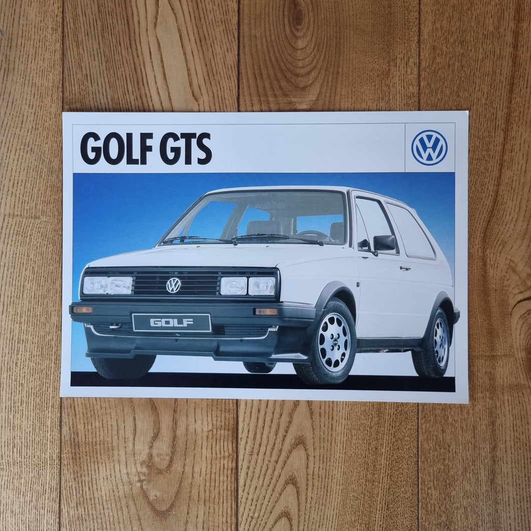 Golf Mk2 GTS Brochure