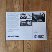 Load image into Gallery viewer, Golf Mk2 GTS Brochure
