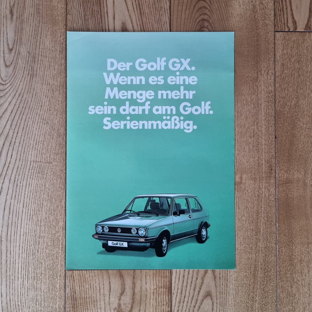 Golf Mk1 GX Brochure