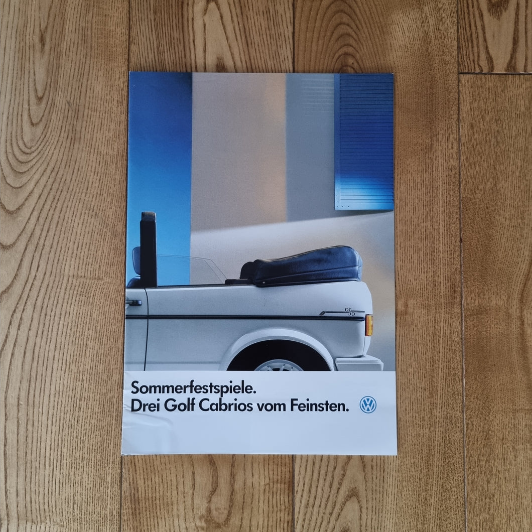 Golf Mk1 Cabrio Brochure