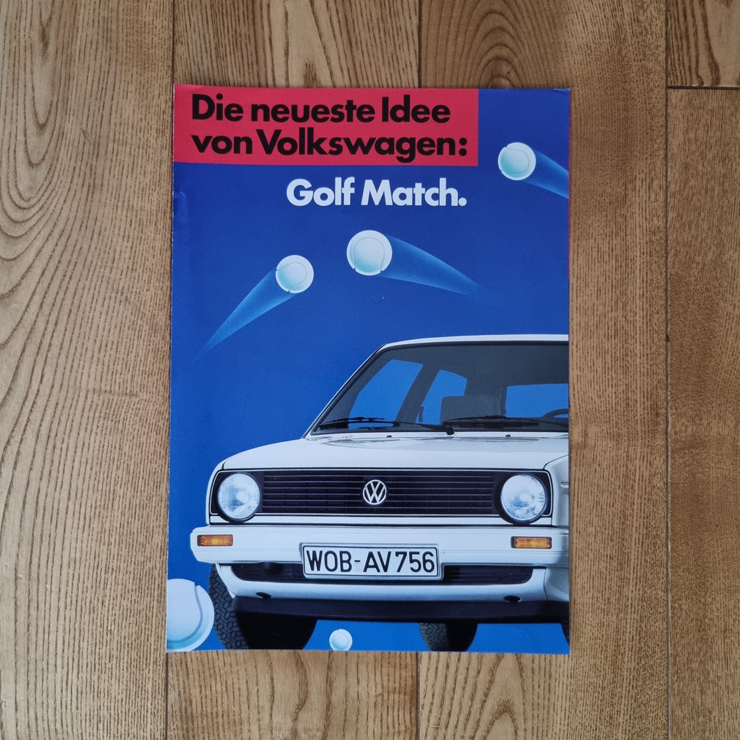 Golf Mk2 Match Brochure