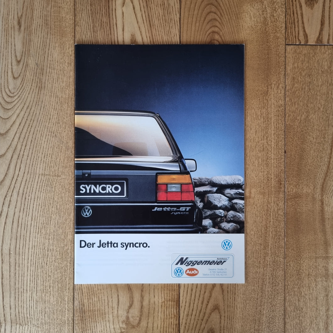 Jetta Mk2 Syncro Brochure