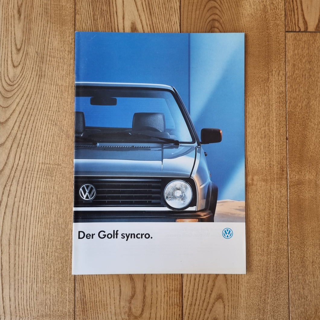 Golf Mk2 Syncro Brochure