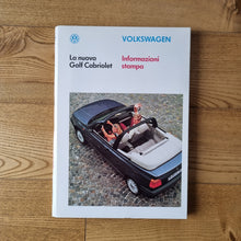 Load image into Gallery viewer, VW Golf Mk3 Cabrio Press Information Map
