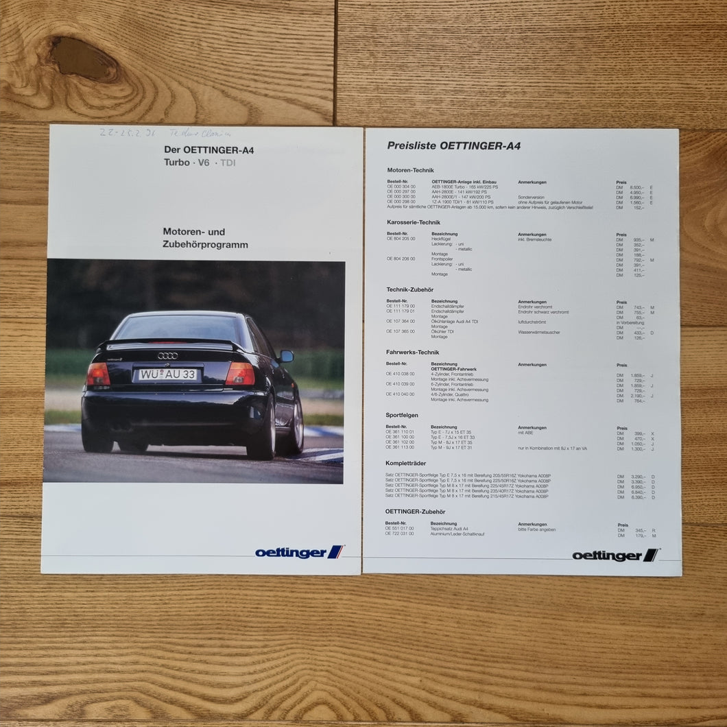 Audi A4 Oettinger Brochure